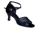FeatherLite Dance Shoes Annabelle Black Satin and Mesh