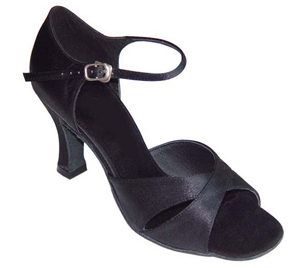 FeatherLite Dance Shoes Michelle Black  Satin